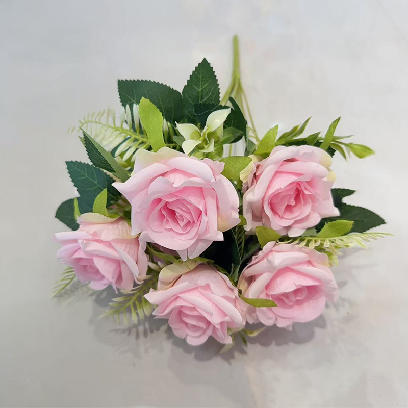 4公分玫瑰花头/玫瑰/花杆/竹木/电镀玫瑰花细节图