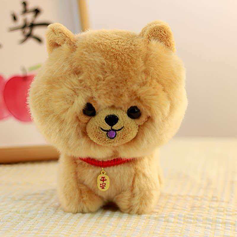 Cute simulated Pomeranian plush toy doll, puppy doll, children's gift, companion doll Application Scenario