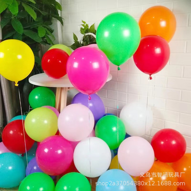 婚庆布置10寸1.5克亚光气球圆形乳胶卡通饰景可印字派对