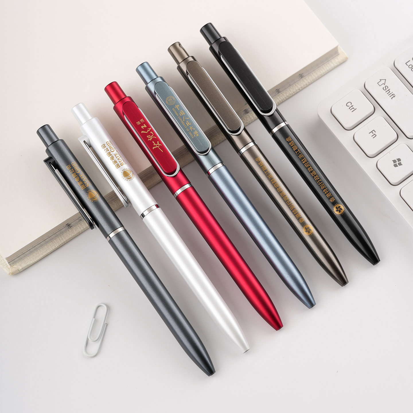 Customized heavy-touch business press gel pens, LOGO printing advertising pens, event and conference quick-drying signature pens