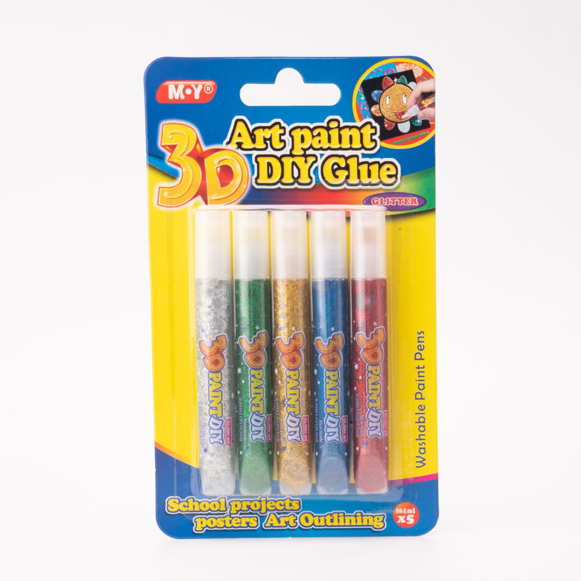 Glitter glue paintbrush, Golden onion 3D graffiti, children's DIY handicraft art, embellishment, coloring, hand-painted, laser wholesale Item Picture