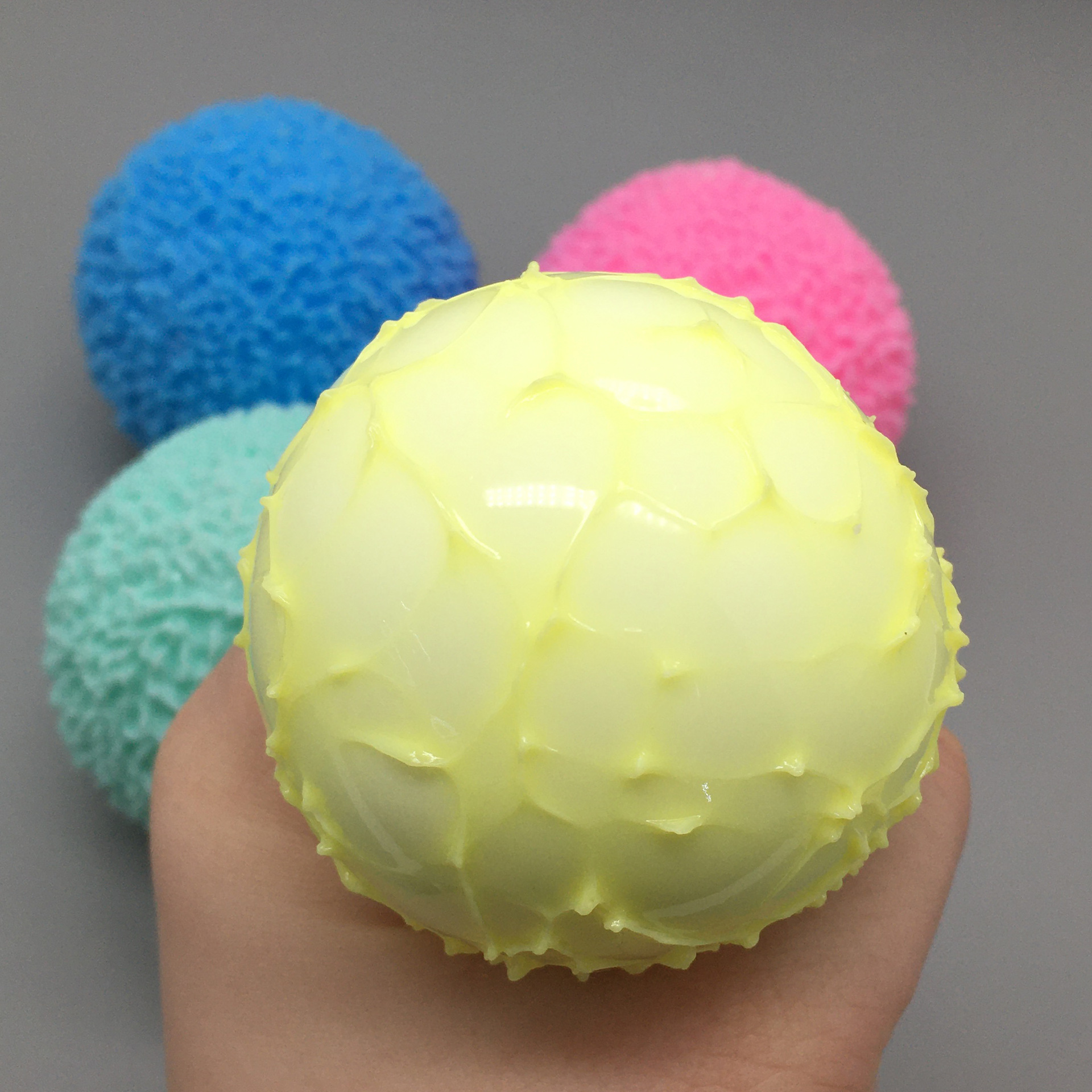 Cross-border e-commerce bestsellers: 6cm tofu balls, grass balls, flour balls, patterned balls, adult tpr, pinching fun, slow rebound details Picture