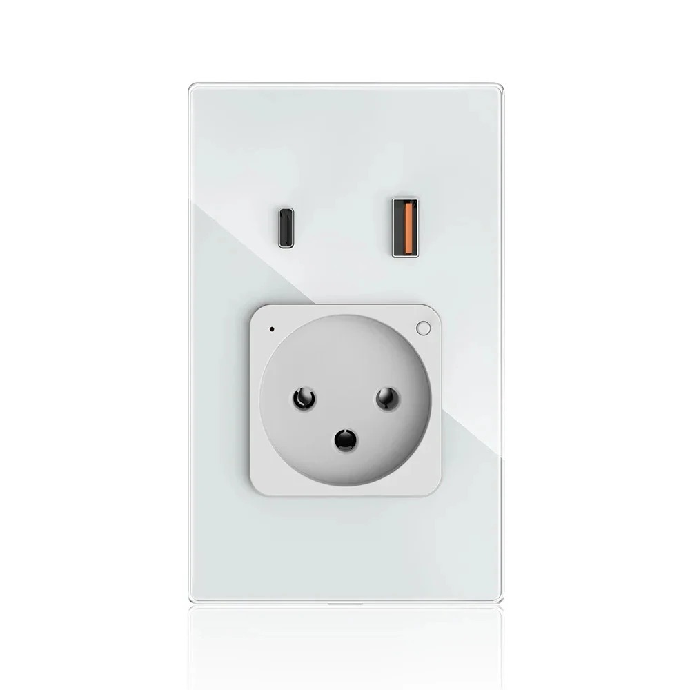 WiFi Smart Graffiti 16A Israel Wall Socket Standard Power source socket USB/Type-C Item Picture