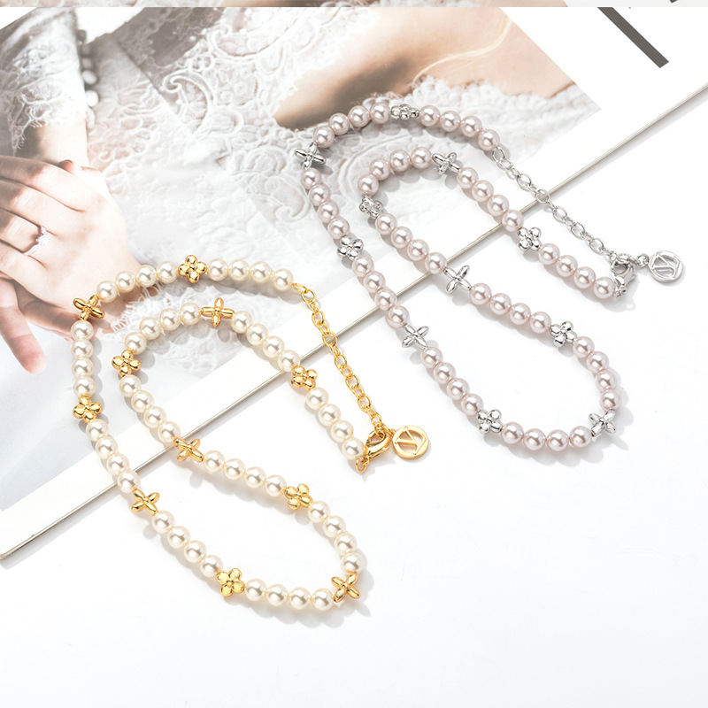 柏伶饰品新款小众珍珠项链时尚气质毛衣链高级感简约锁骨链饰品厂