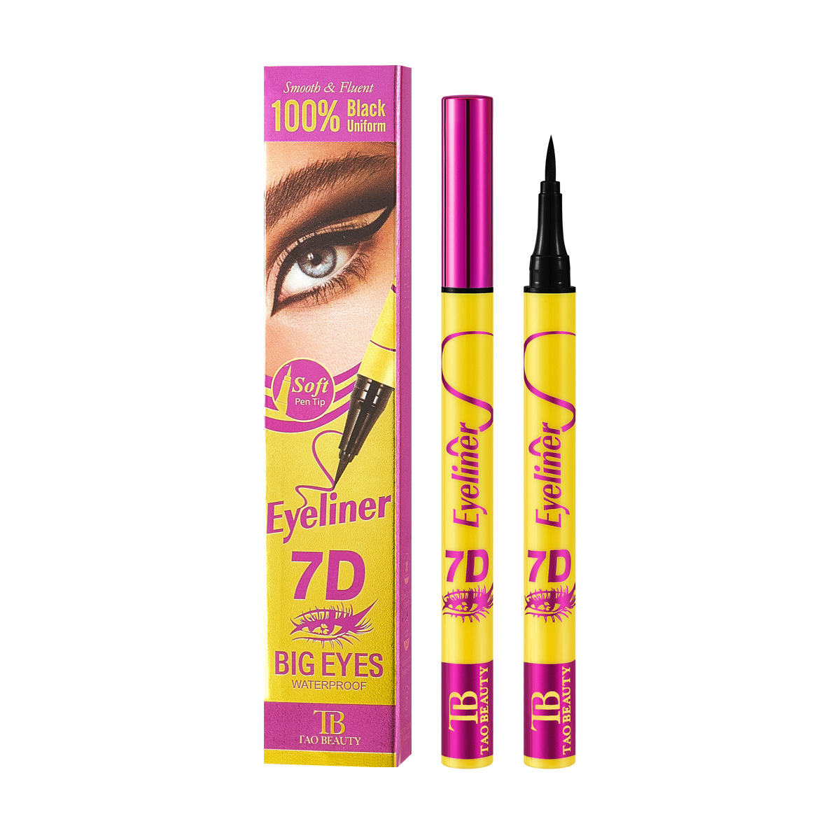 【 Cross-border Exclusive 】TaoBeauty7D Eyeliner Pen Waterproof, Sweat-proof, Non-fading and Non-smudging Eyeliner Pen wholesale Item Picture