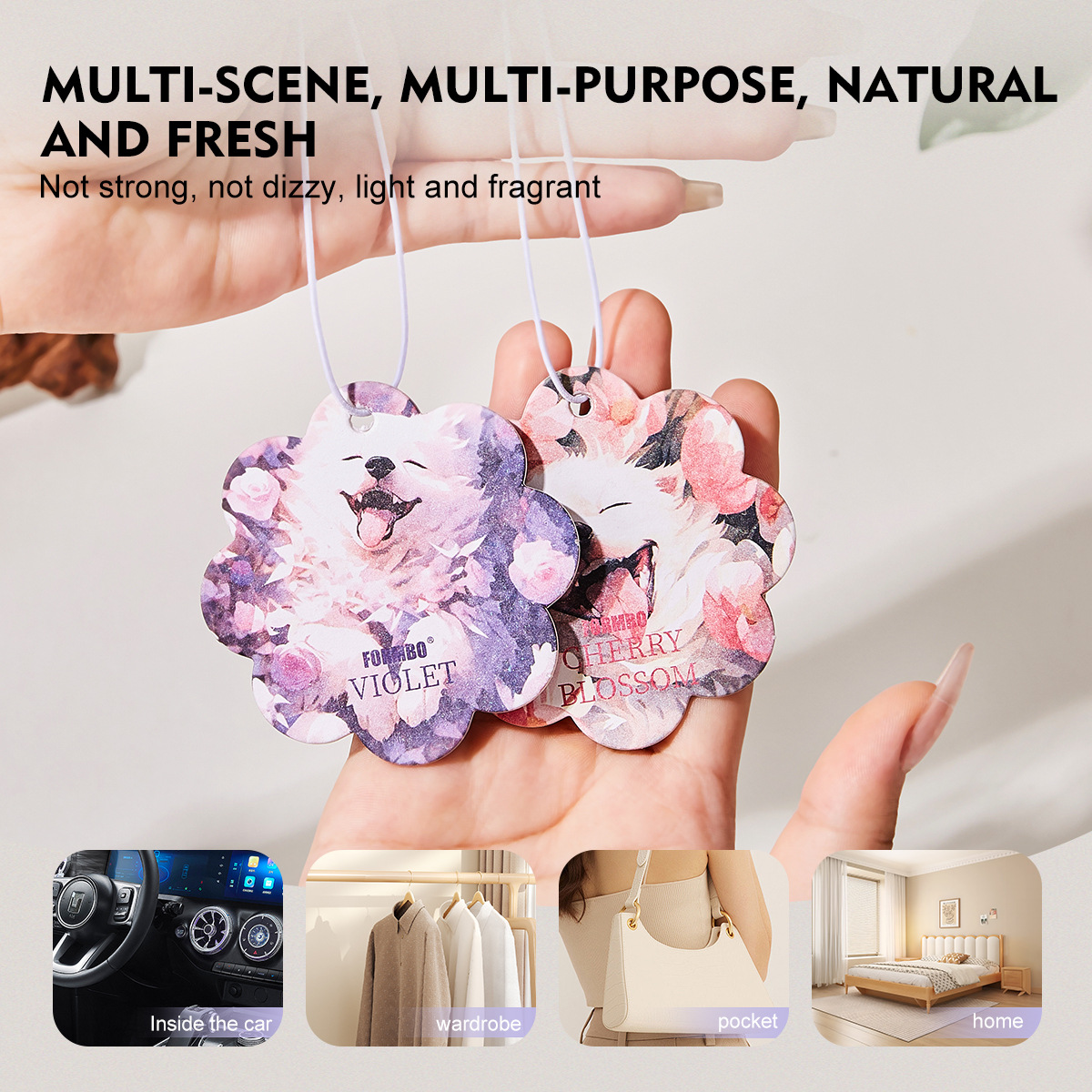 【跨境专供】FORMBO香薰卡片可爱卡通持久留香小巧香薰卡片批发细节图