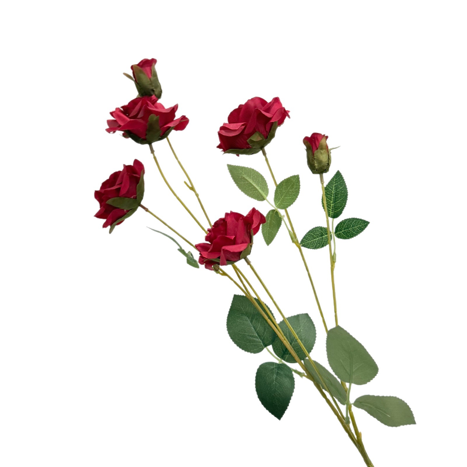 Multi-headed little rose, wedding flower materials, runway style, simulated flower DIY, flower arrangement, rural rose oil painting style, foreign trade Item Picture