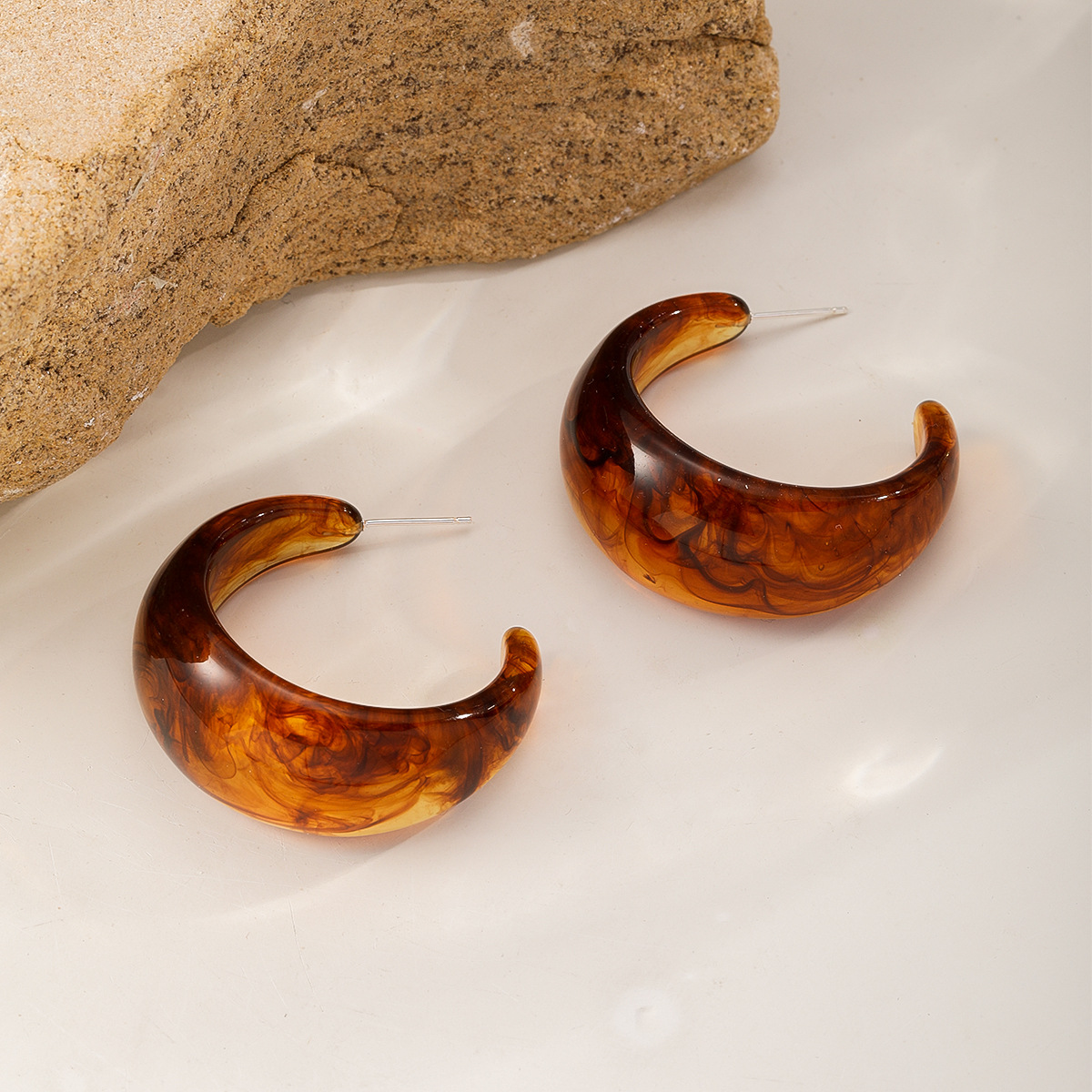 饰品/耳饰/耳环/珍珠耳环/大圈耳环925产品图