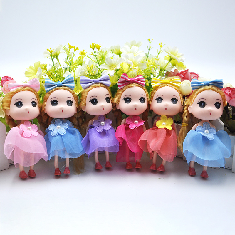 厂家新款12厘米可爱迷糊娃娃包包挂件搪胶公仔女孩玩具小礼品批发