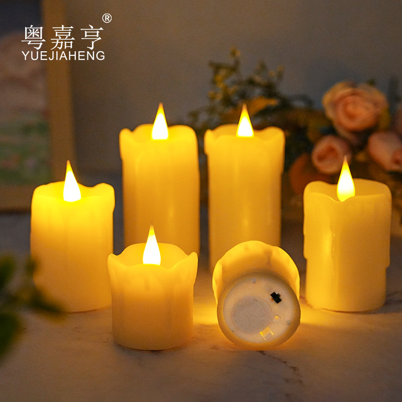 亚马逊热卖水滴电子蜡烛灯流泪2032电池烛光音乐会婚礼生日派对蜡产品图