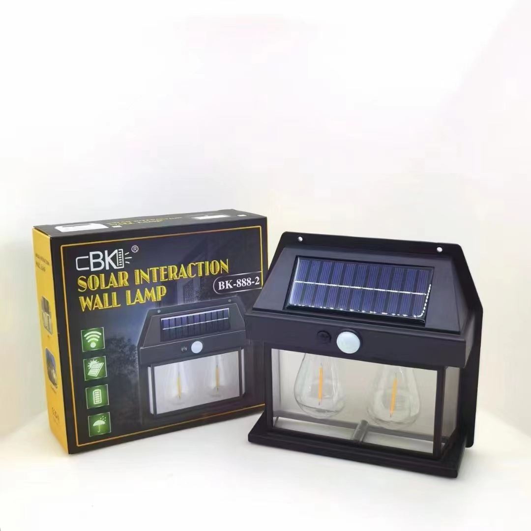 The new smart solar-powered charging wall lamp, outdoor garden lamp and sensor tungsten filament lamp can only control the garden lamp Item Picture