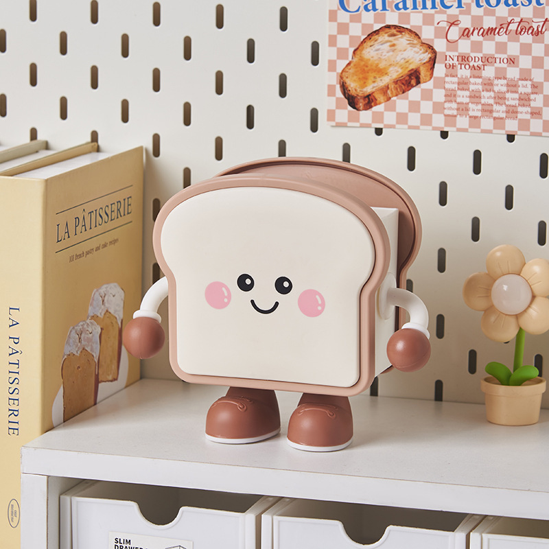 Creative and cute cheese bread cup, pen holder, desktop pen holder, mobile phone stand, office desktop storage bucket decoration Application Scenario
