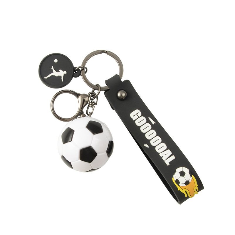 Wholesale of new creative football keychains, cute figurines, student schoolbag pendants, car key chains and football ornaments Item Picture