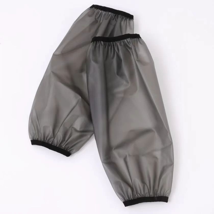 四季TPU半透明防水袖套成人家务厨房办公耐脏手袖防油套袖男女款白底实物图