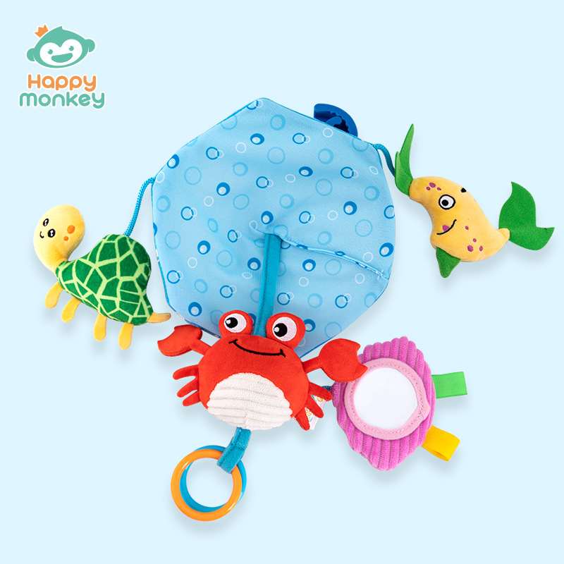 Happy monkey Baby Stroller Hanging Piece Hanging Umbrella Newborn Bed Bell Bed Hanging Wind Chime Baby Lullaby Toy Application Scenario