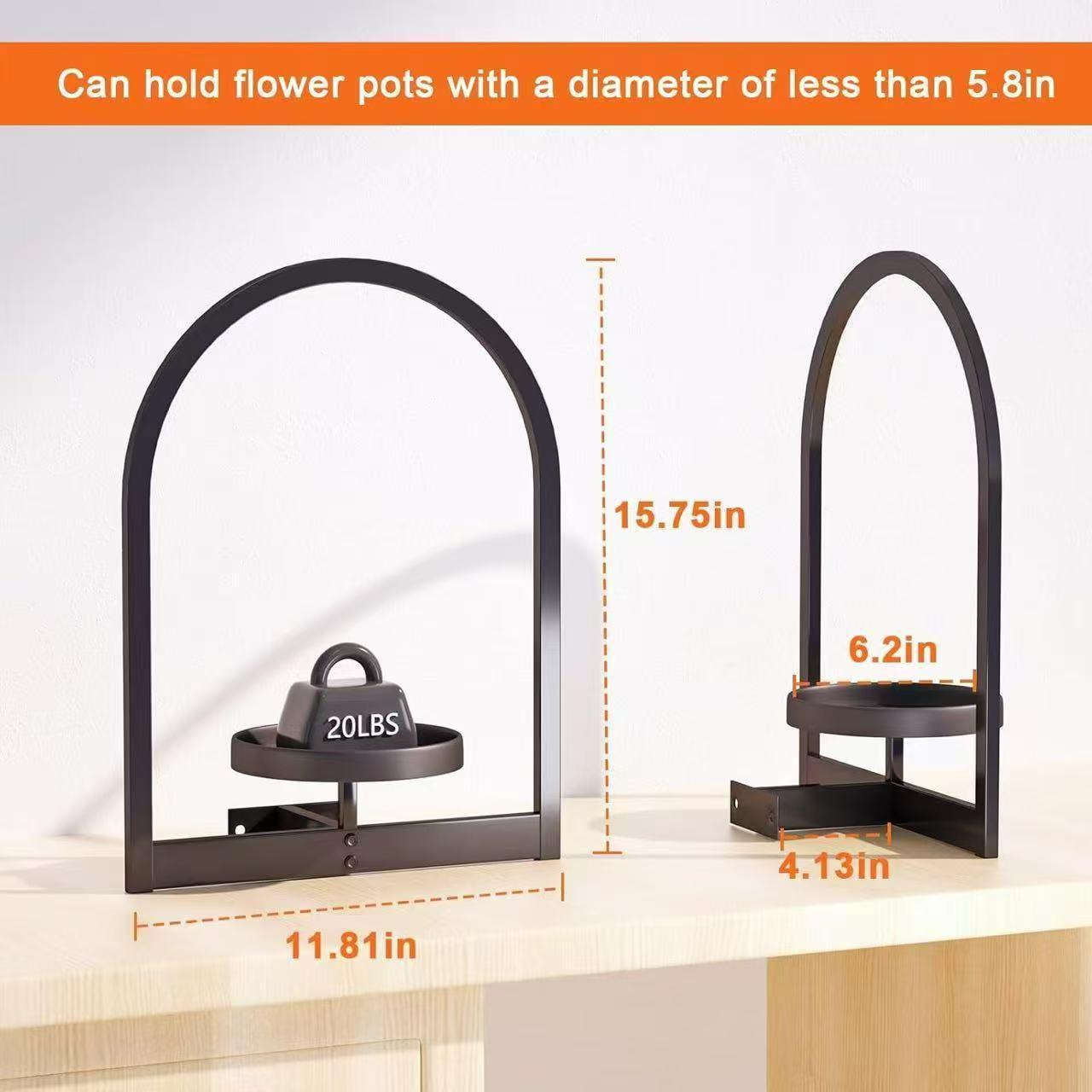 Cross-border new window-style wall-mounted flower POTS, metal iron handicrafts, home and garden decorative items and ornaments consignment Specification image