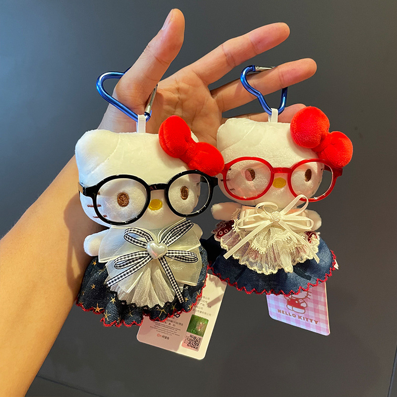 hellokitty small pendant plush toy, genuine Hello kitty cat doll, Hello Kitty keychain bag pendant Specification image