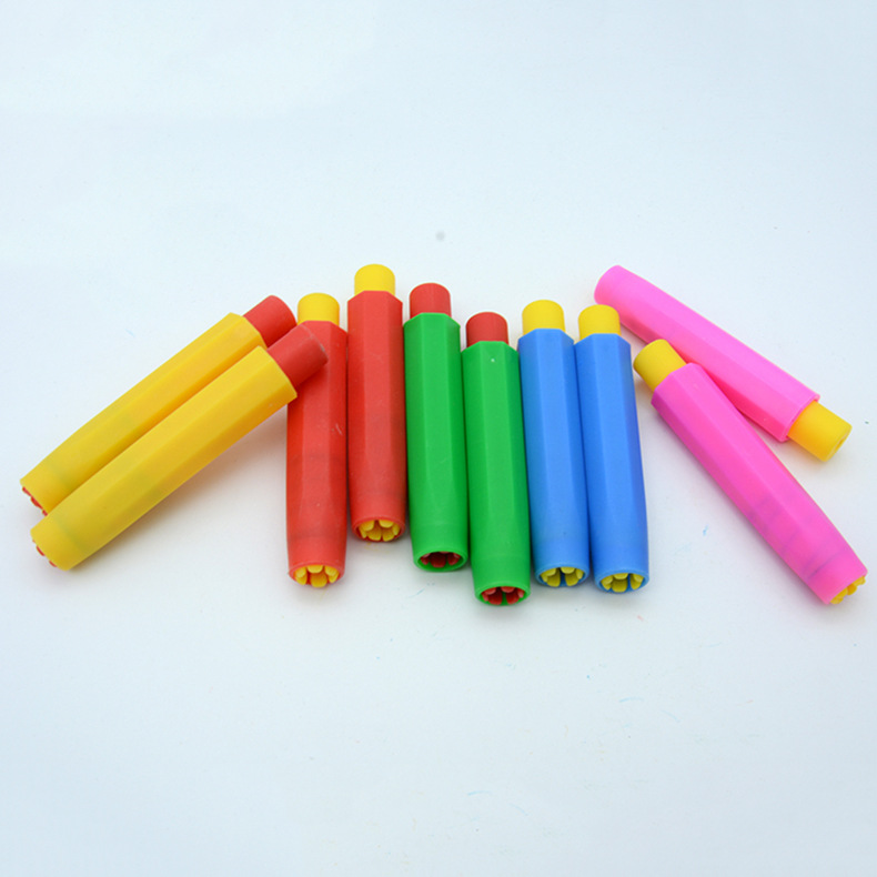 Children's teacher hand-protecting chalk case, non-dirty hands, non-magnetic chalk case for teaching and writing, box-packed plastic chalk holder, stationery Specification image