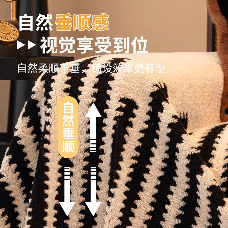 The new autumn and winter style of soft cotton velvet sofa cover is fully covered with a whole sofa cushion and a living room cover cloth dust-proof cover Specification image