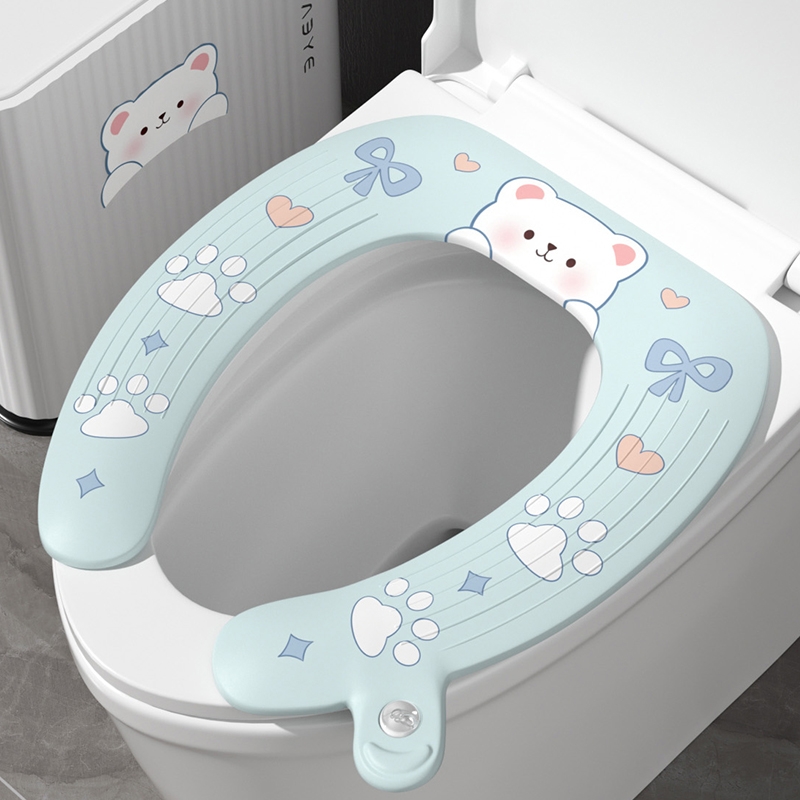 The toilet seat cushion is waterproof on both sides and comes with a scented toilet seat. It is suitable for all four seasons. The toilet seat cushion is a cute animal with stickers details Picture