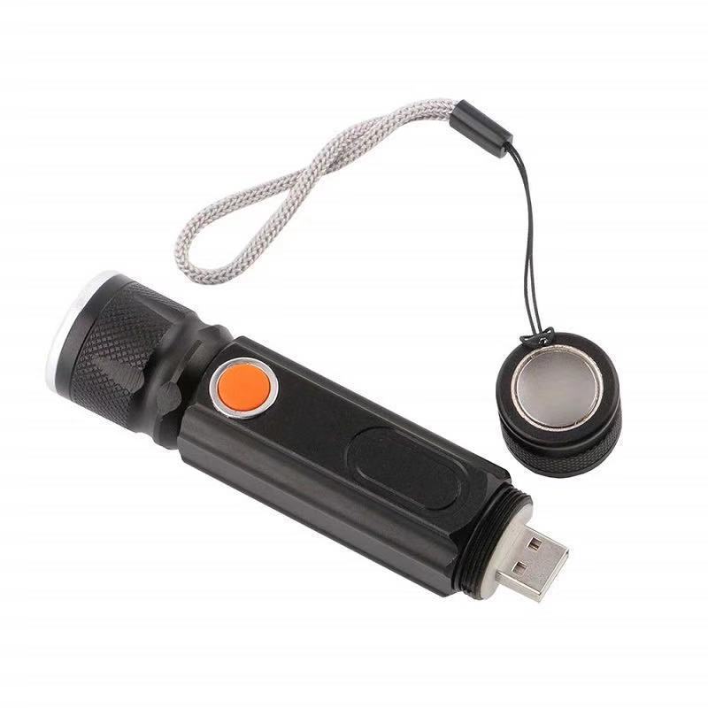 T6 multi-functional magnetic car repair work light, powerful flashlight, outdoor lighting, charging, zoom, LED small flashlight Item Picture