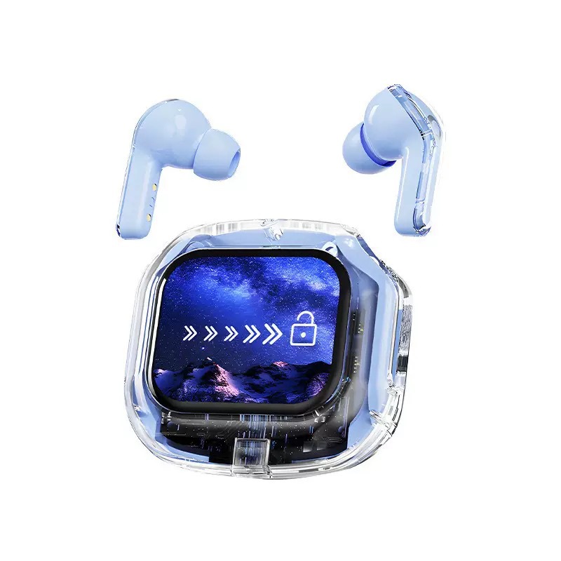 Cross-border simultaneous interpretation Bluetooth headphones, best-selling in-ear multi-functional color screen AirMax transparent long-lasting wireless headphones, customizable translation function details Picture