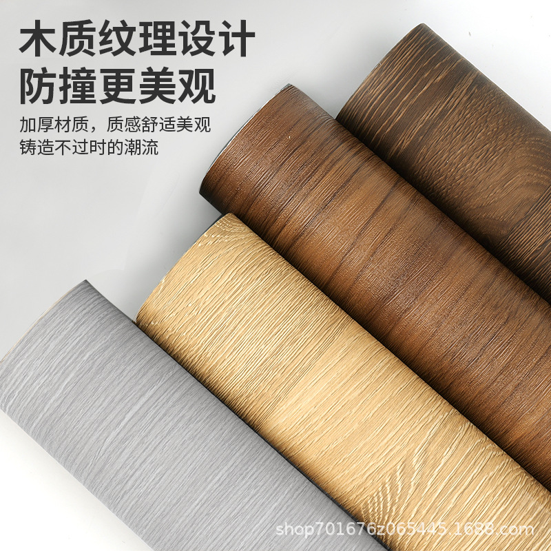 跨境批发木纹自粘墙纸仿木地板贴翻新贴纸防水防潮耐磨PVC地板贴