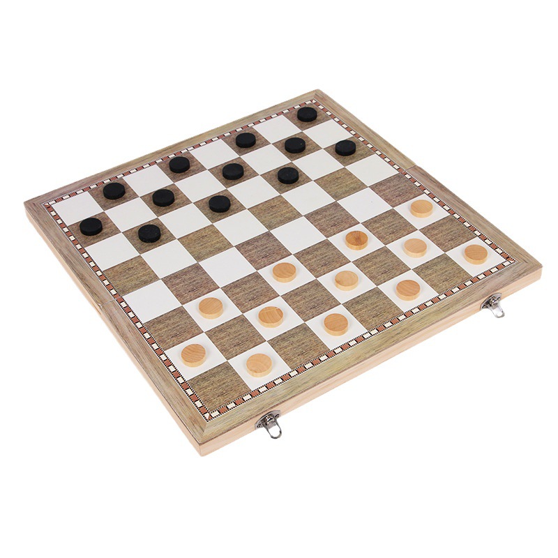 Solid wood three-in-one chess foldable competitive teaching and educational board game toys, cross-border exclusive supply, factory direct sales Application Scenario