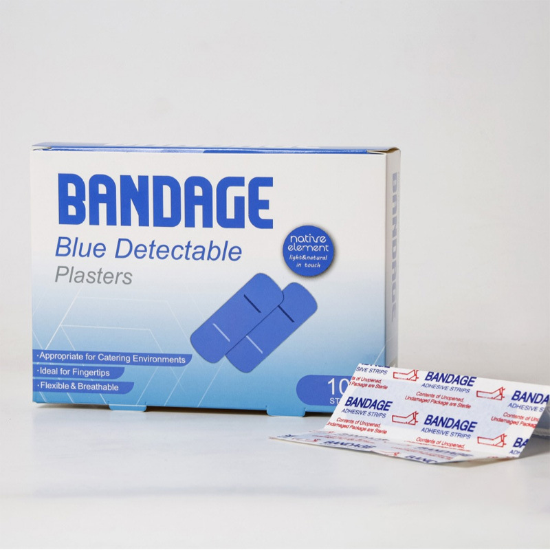 酒店厨房餐饮食品100片胶带 蓝色防水透气弹力金属可探测防水贴产品图