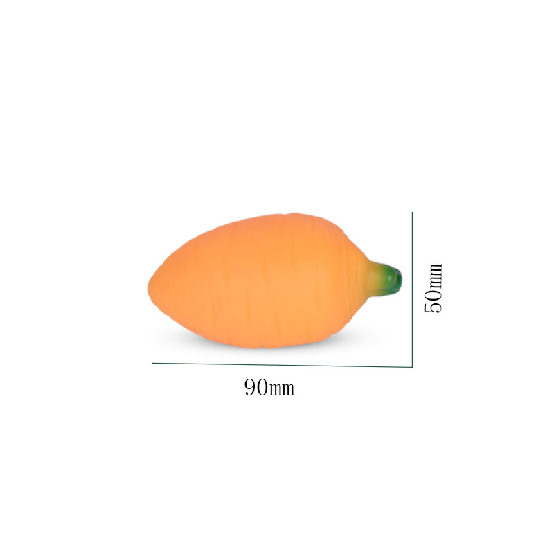 Cute vegetable set, Kneading Fun Sound Relief Toy, parent-child Interactive bath toy, Cartoon Sound Radish Specification image