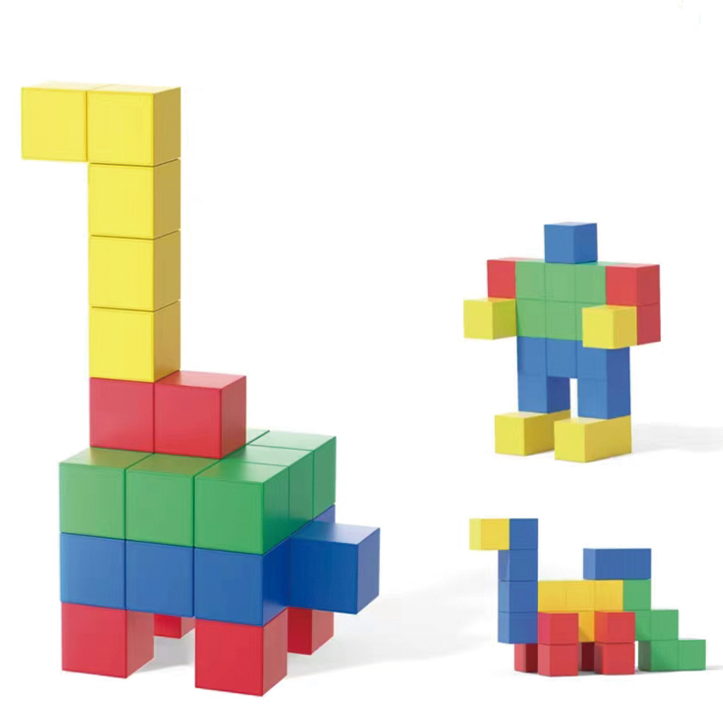 Magnetic cube children's assembly puzzle building blocks, math teaching AIDS, spatial three-dimensional thinking, magnetic upright body, four-sided cross-border