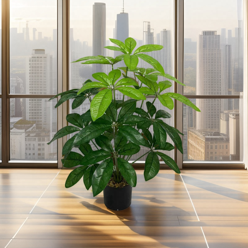 跨境代发发财树仿真绿植高端轻奢客厅室内落地装饰植物盆栽摆设