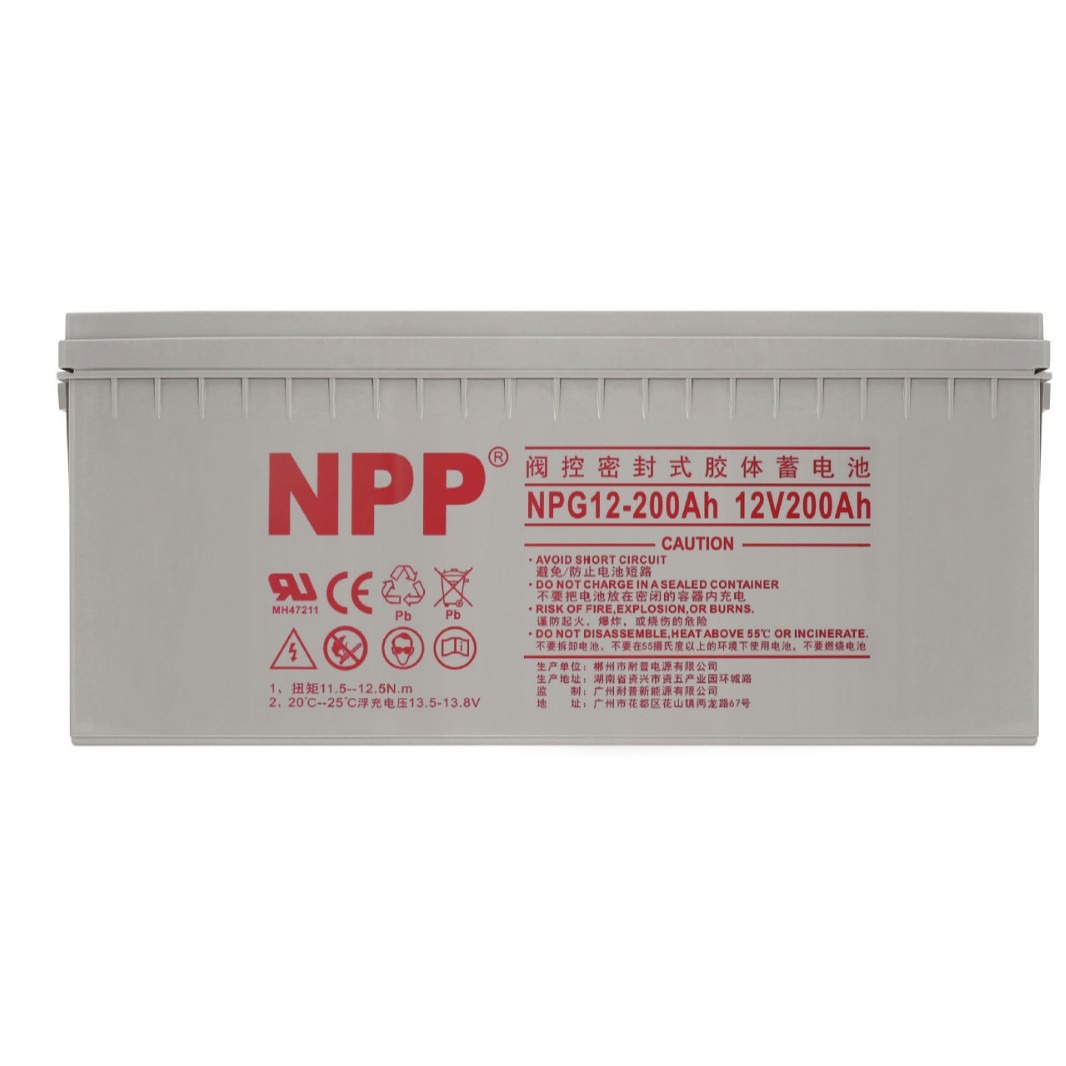 12V Naipu battery 150AH gel battery, solar cell for computer room, wind energy storage, maintenance-free Specification image