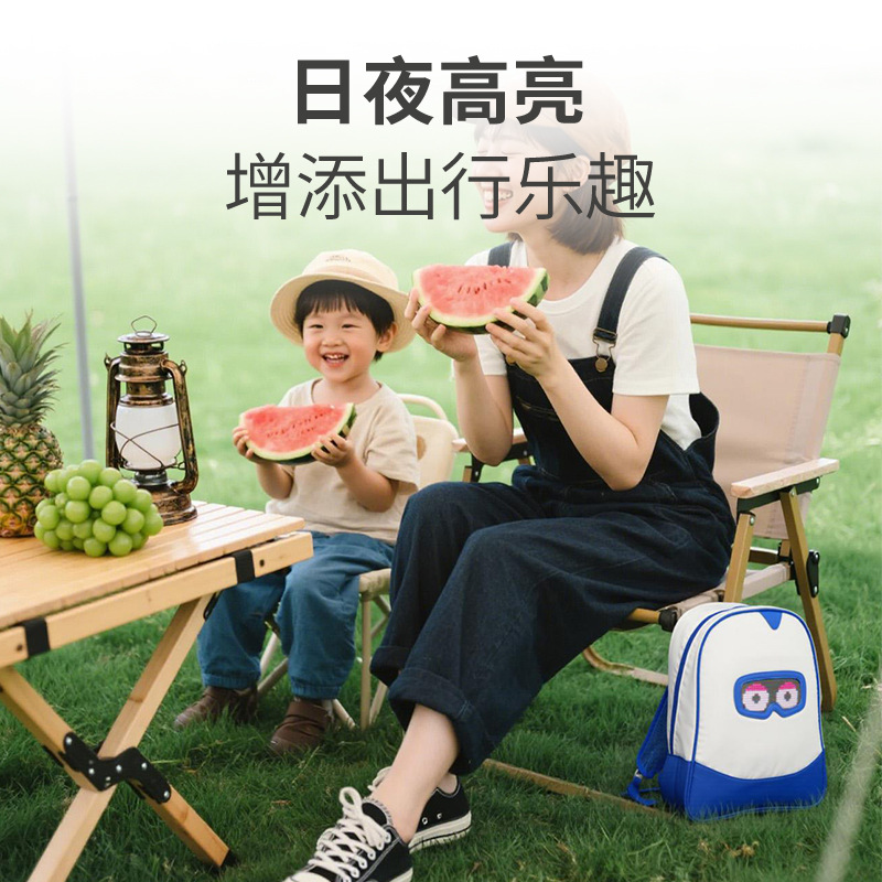 LOY's new ultra-light fabric bag, LED light, lightweight Bluetooth backpack, DIY animation, children and students' casual schoolbag details Picture