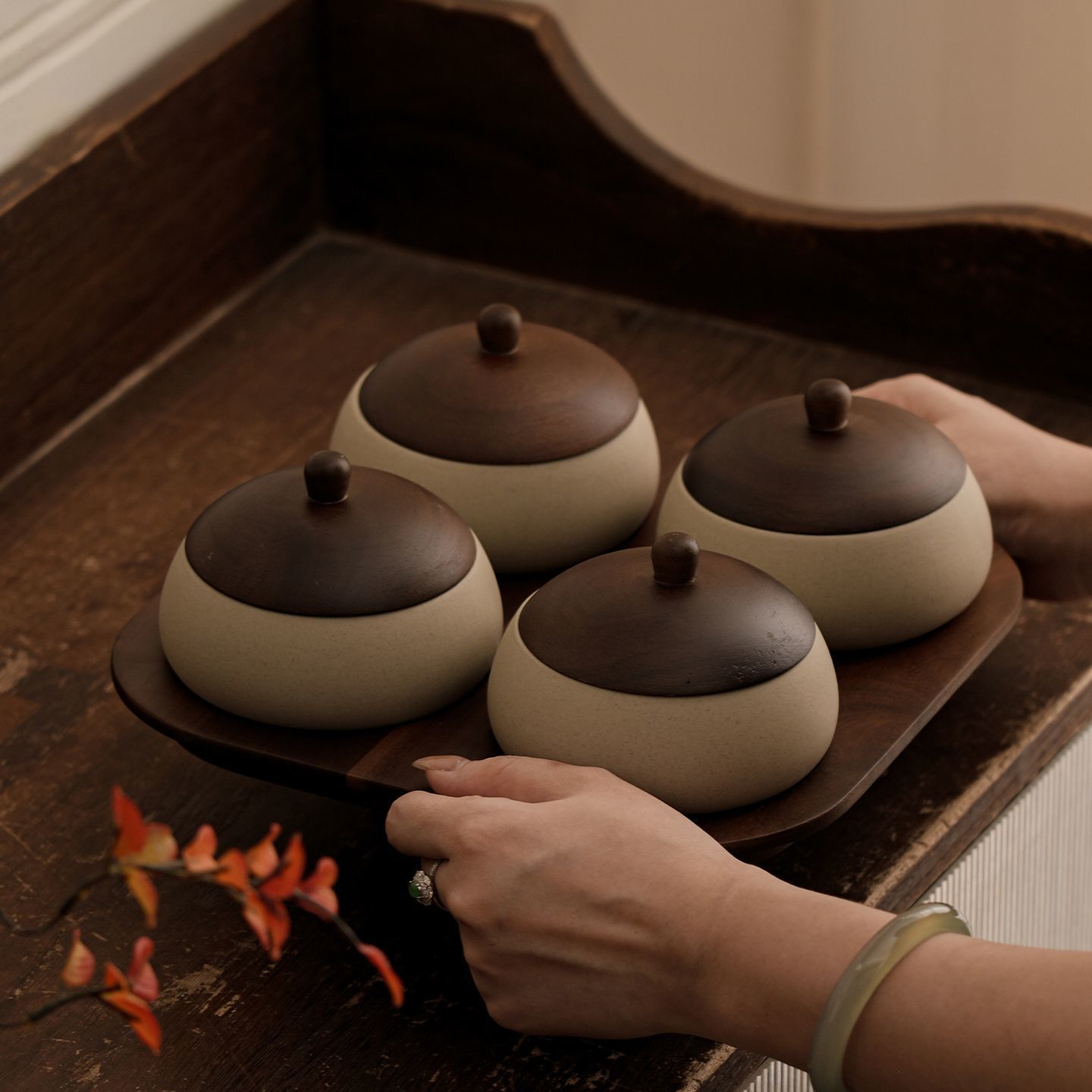 花瓶/陶瓷/青花瓷小花瓶器/瓷器/新中式工艺品白底实物图