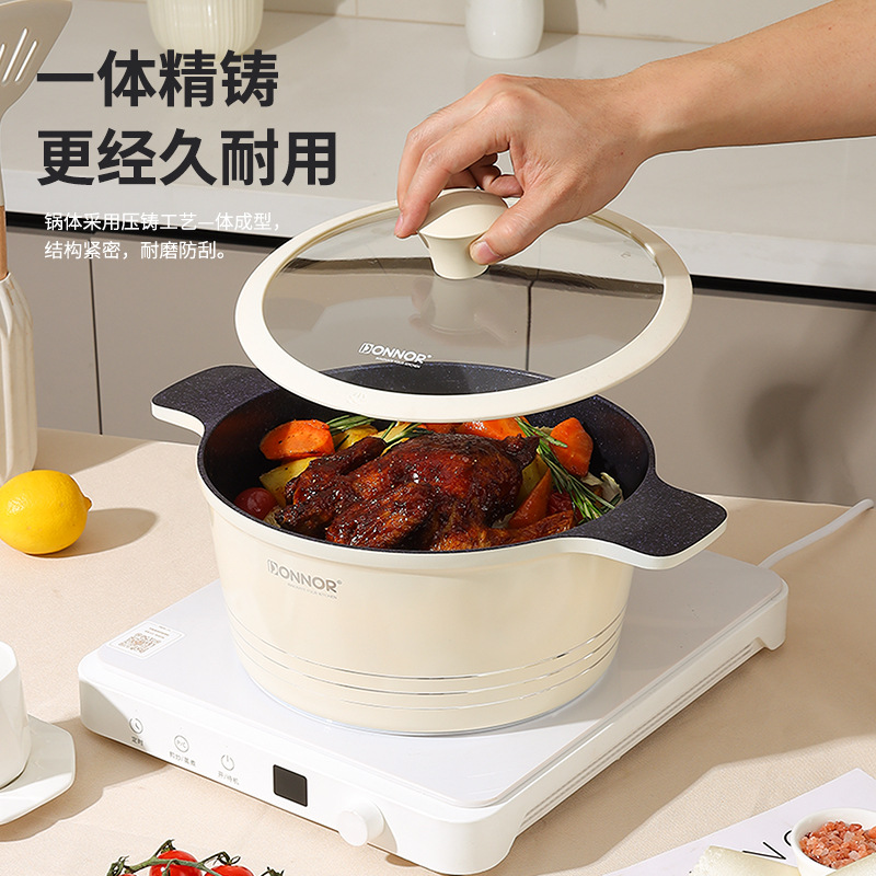 Magnífico conjunto de 15 piezas olla cocina inferior coche olla antiadherente para el hogar olla de cocina para el hogar conjunto de utensilios Specification image