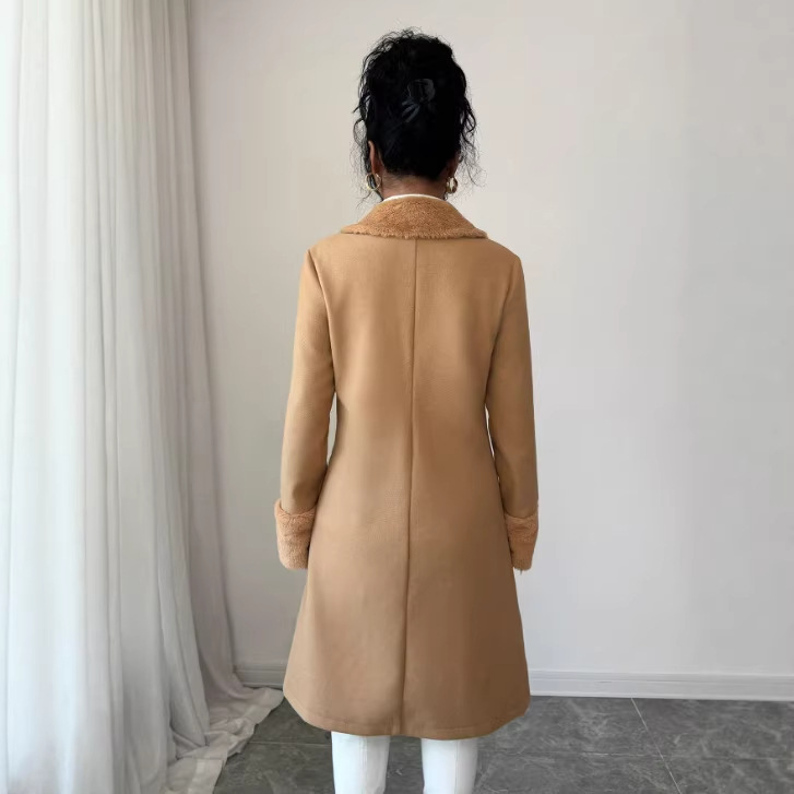 大衣/羊绒大衣/白大褂/黑色羊绒大衣/清仓尾货产品图