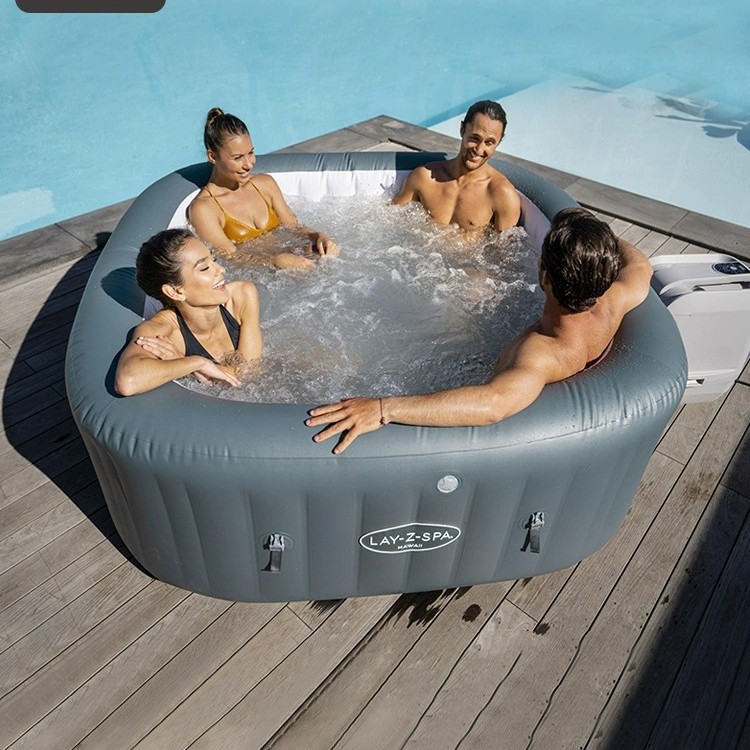 bestway充气spa按摩浴缸家用温泉浴池户外家庭成人充气水疗游泳池