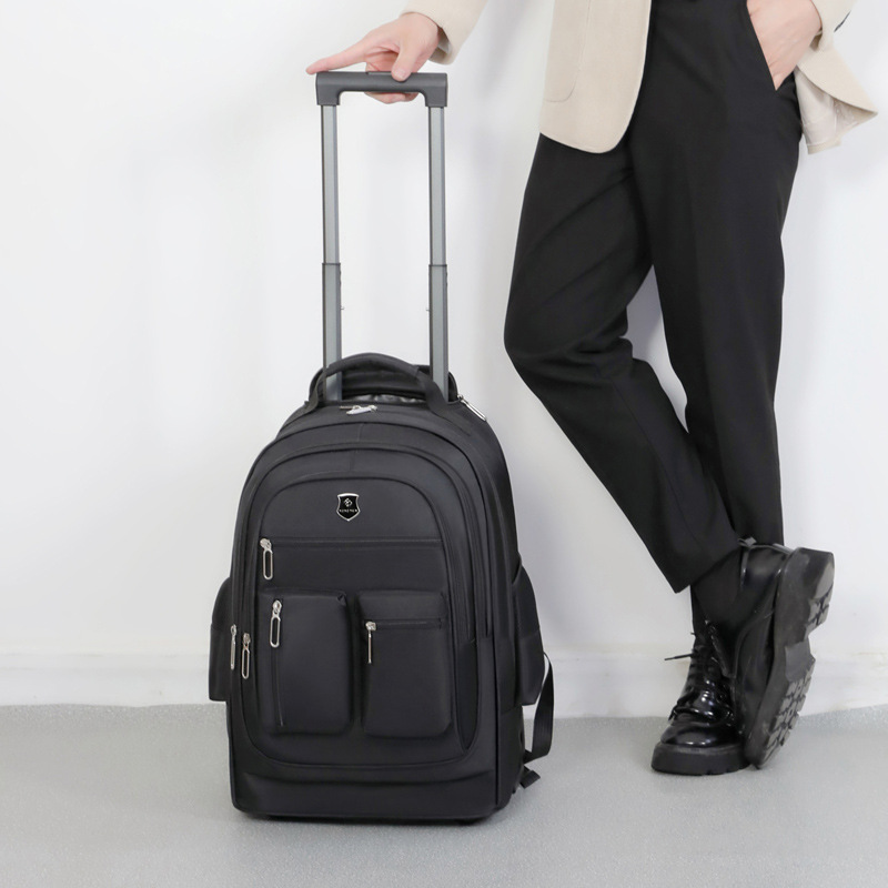 Large-capacity double-back handle bag for men's casual outdoor travel, Oxford fabric lightweight multi-compartment computer backpack Application Scenario