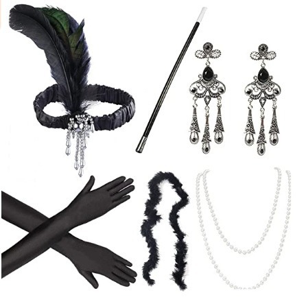 Wholesale of popular European and American Halloween party decorations, nightclub decorations, party balls, feather and hair accessories full figure