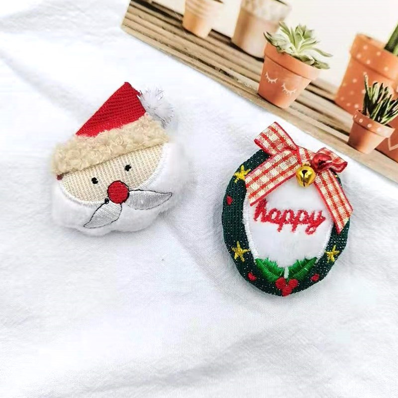 2020新款圣诞毛绒公仔配件  胸针 包包手机壳鞋袜配饰辅料细节图