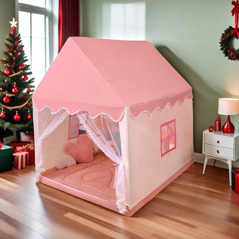 Factory direct delivery, cross-border children's tents, castles, Oxford cloth, game houses, indoor sleeping mosquito nets for boys and girls details Picture