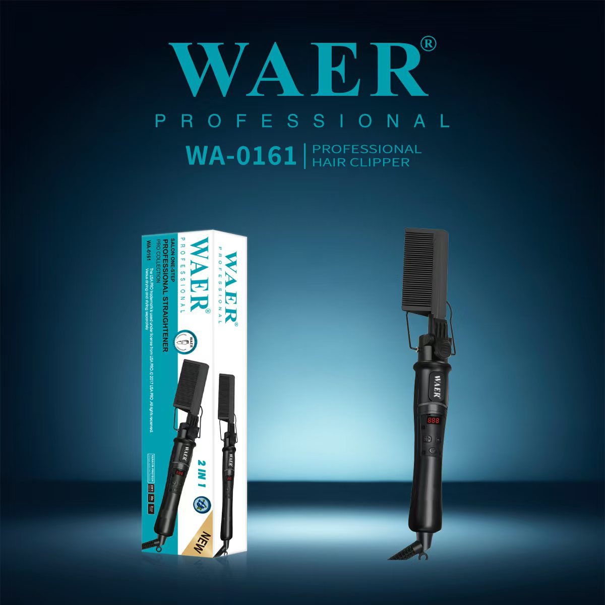 WAER--0161跨境批发干发直发梳热风家用吹风机卷直多功能铜