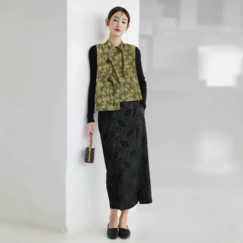 国潮促销2026新中式国风马甲女 马夹B0125 唐装演出服内搭背心