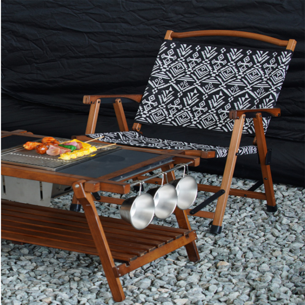 YEZHULIN木质克米特椅定制波西米亚风格克米特椅实木折叠椅子