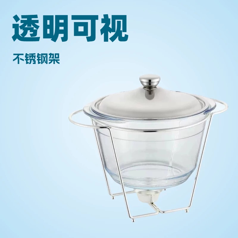 Commercial glass buffet insulated pot Specification drawing