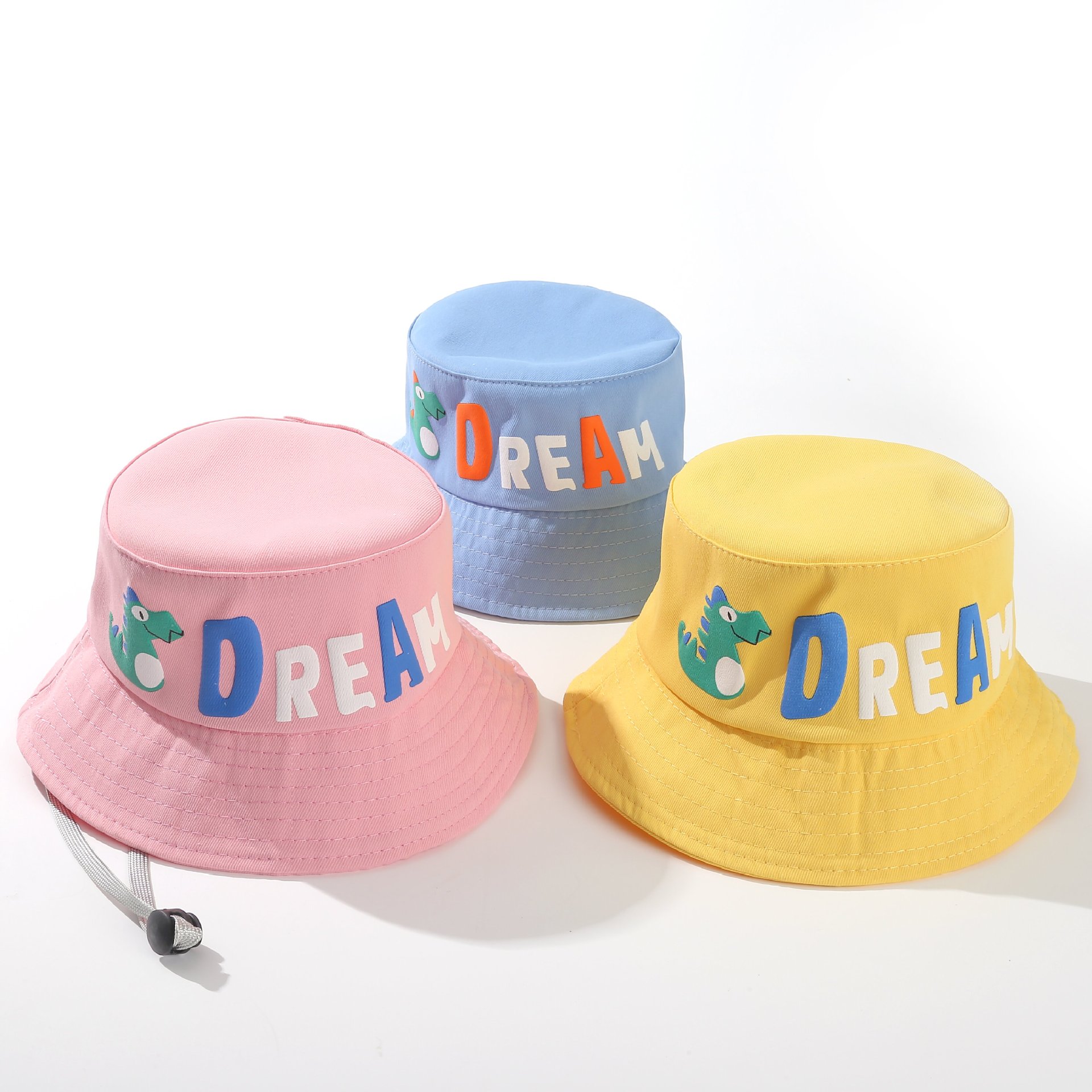 Spring and Autumn Children's Fisherman Hats, kindergarten baby hats, cartoon cute dinosaur fisherman hats for boys and girls, Batch from the manufacturer Specification image