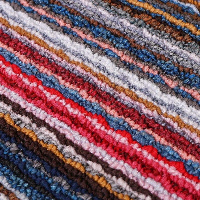 New fashionable anti-slip floor MATS for kitchens and bathrooms with color stripes, simple and elegant. Wholesale of imported floor MATS for living rooms Specification image