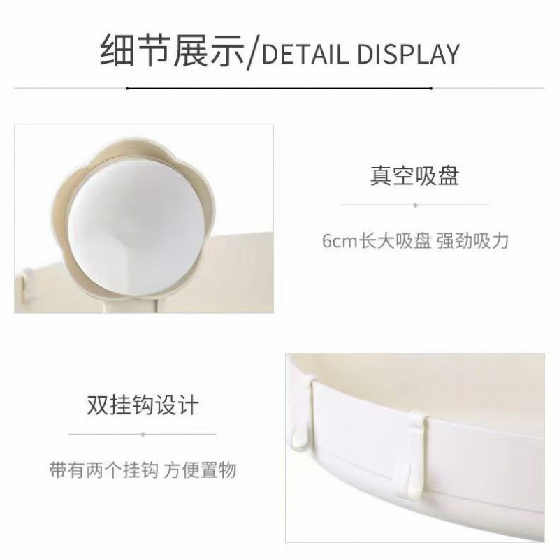 Bathroom Supplies Storage Rack On The Bathroom Wall, Corner Rack Without Drilling, Wall-Mounted Bathroom Rack Application Scenario