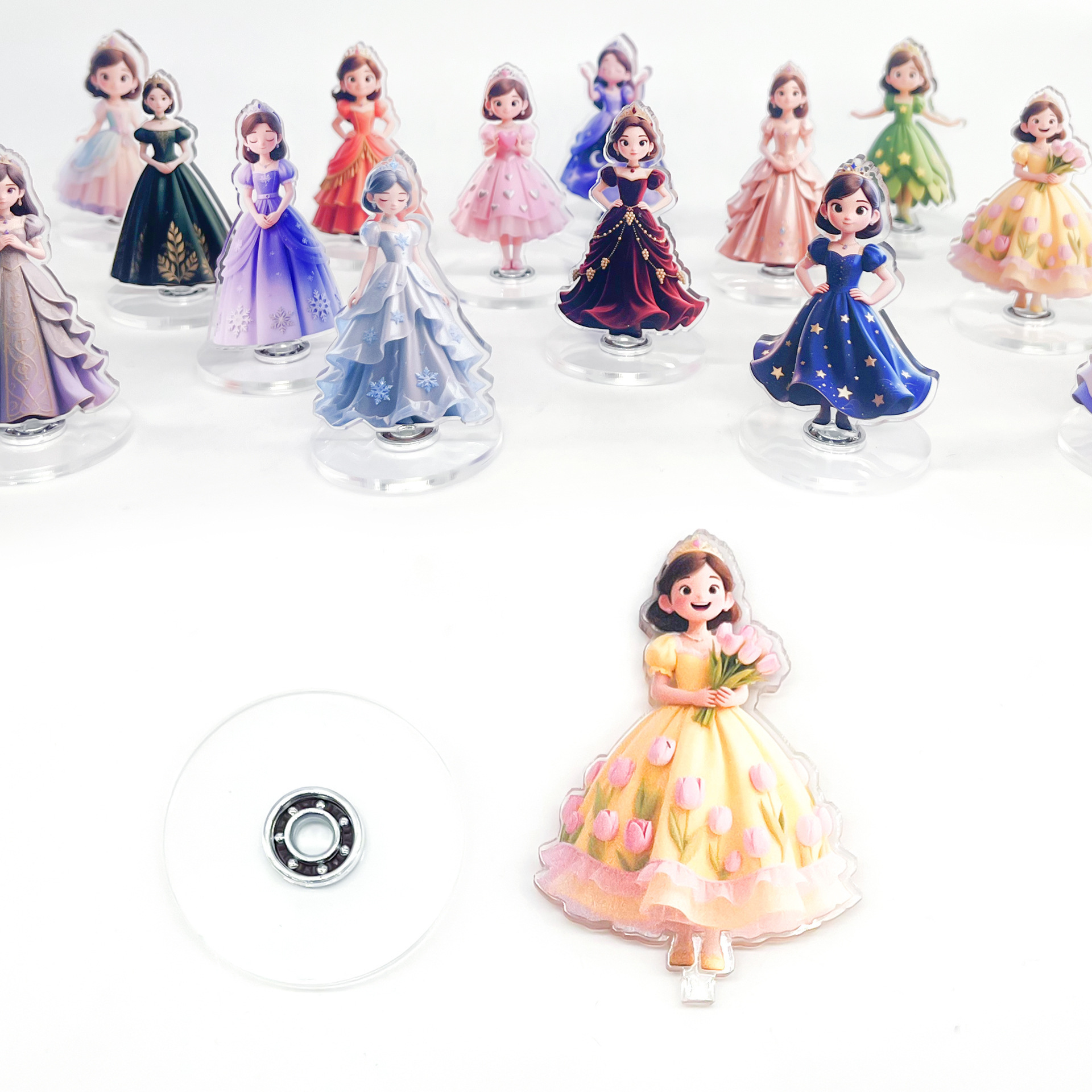 创意自定亚克力旋转立牌卡通动漫周边公主摇摇乐桌面摆件立牌批发细节图